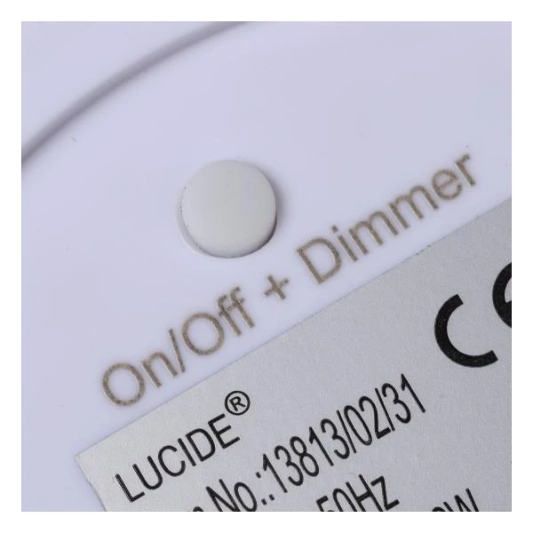 Lucide CACTUS - Lampe de table Extérieur - Ø 22,7 cm - LED Dim. - 1x2W 2700K - IP44 - Blanc - détail 2